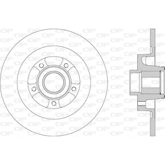 Jeu de 2 disques de frein arrière OPEN PARTS OEM 432021878R