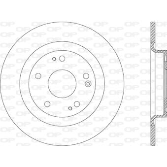 Jeu de 2 disques de frein arrière OPEN PARTS BDA2872.10