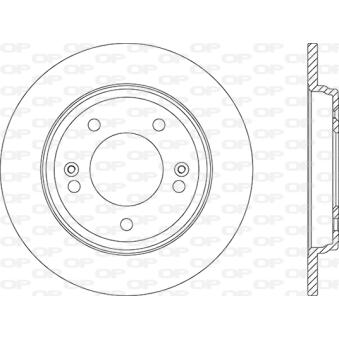 Jeu de 2 disques de frein arrière OPEN PARTS BDA2876.10