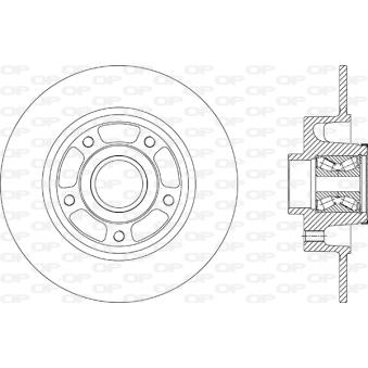 Jeu de 2 disques de frein arrière OPEN PARTS BDA2879.30