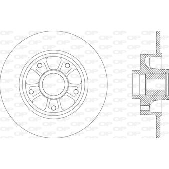 Jeu de 2 disques de frein arrière OPEN PARTS OEM 432000166RSK1