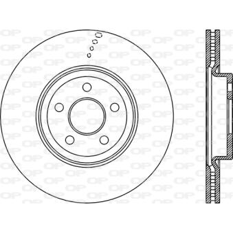 Jeu de 2 disques de frein avant OPEN PARTS BDA2896.20 pour CHRYSLER 300 1.5 EcoBlue - 75cv