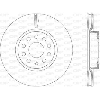 Jeu de 2 disques de frein avant OPEN PARTS BDA2923.20 pour CITROEN C1 1.0 eTSI - 110cv