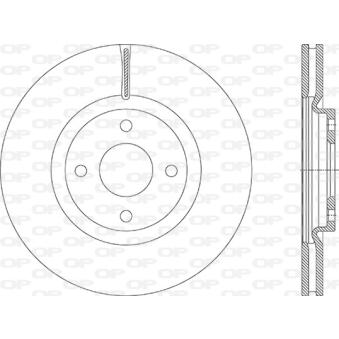 Jeu de 2 disques de frein avant OPEN PARTS OEM 2147409