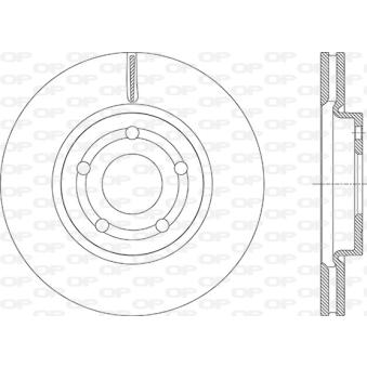 Jeu de 2 disques de frein avant OPEN PARTS BDA2932.20 pour OPEL ANTARA 1,5 EcoBlue - 100cv