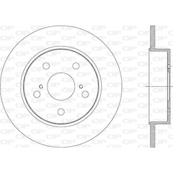 Jeu de 2 disques de frein avant OPEN PARTS BDA2937.10 pour TOYOTA COROLLA 1.2 - 116cv