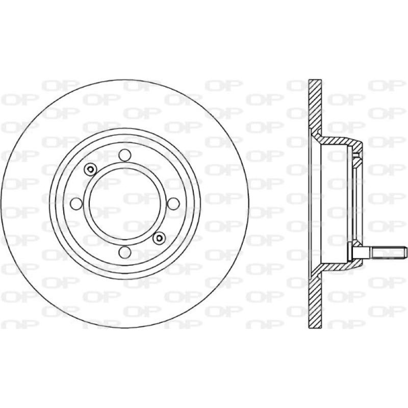 Jeu de 2 disques de frein avant OPEN PARTS BDR1011.10 - Visuel 1
