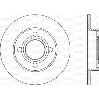 Jeu de 2 disques de frein arrière OPEN PARTS OEM 853615601