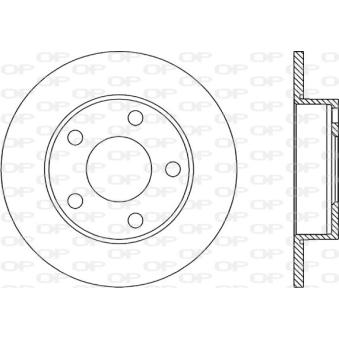 Jeu de 2 disques de frein arrière OPEN PARTS OEM 443615601B