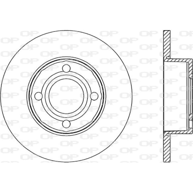 Jeu de 2 disques de frein avant OPEN PARTS BDR1035.10 - Visuel 1