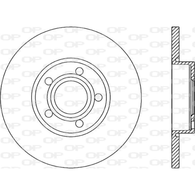 Jeu de 2 disques de frein avant OPEN PARTS BDR1037.10 - Visuel 1
