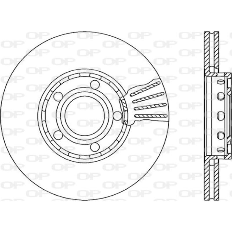 Jeu de 2 disques de frein avant OPEN PARTS BDR1039.20 - Visuel 1