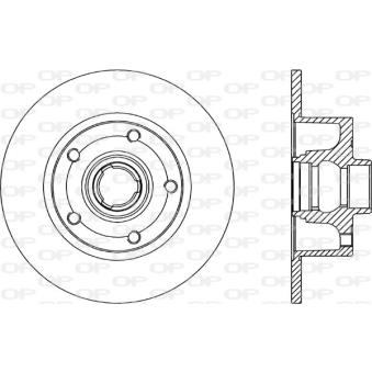 Jeu de 2 disques de frein arrière OPEN PARTS [BDR1044.10]
