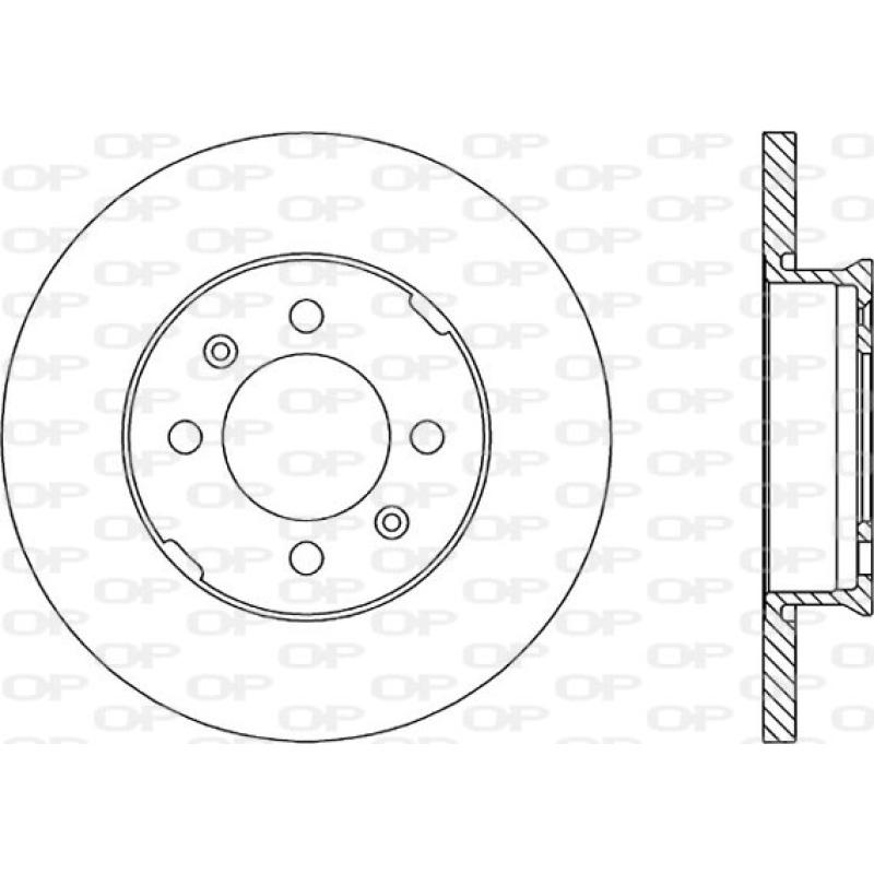 Jeu de 2 disques de frein avant OPEN PARTS BDR1049.10 - Visuel 1