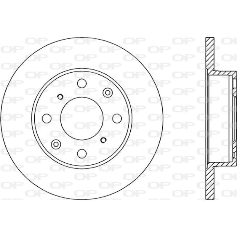 Jeu de 2 disques de frein avant OPEN PARTS BDR1050.10 - Visuel 1
