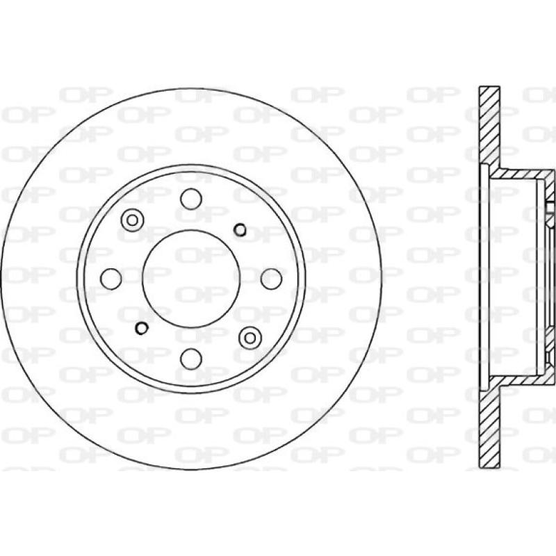 Jeu de 2 disques de frein avant OPEN PARTS BDR1063.10 - Visuel 1