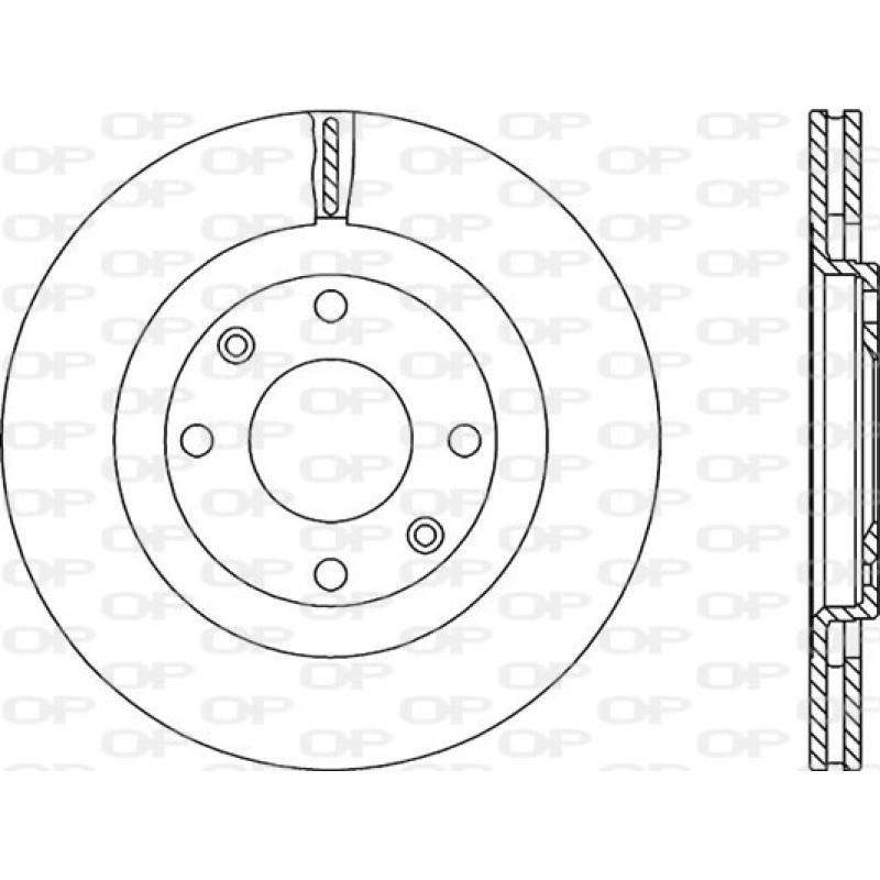 Jeu de 2 disques de frein avant OPEN PARTS BDR1106.20 - Visuel 1