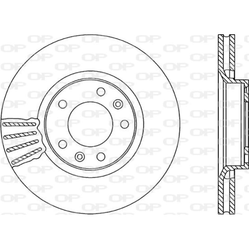 Jeu de 2 disques de frein avant OPEN PARTS BDR1114.20 - Visuel 1
