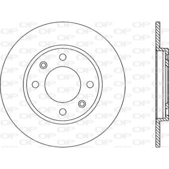 Jeu de 2 disques de frein arrière OPEN PARTS OEM 95661749