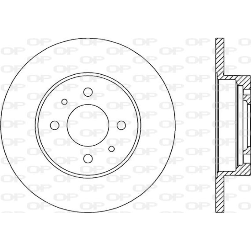 Jeu de 2 disques de frein avant OPEN PARTS BDR1133.10 - Visuel 1