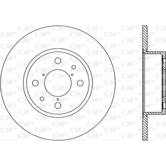 Jeu de 2 disques de frein arrière OPEN PARTS OEM 60801753