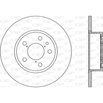 Jeu de 2 disques de frein arrière OPEN PARTS OEM 60658566