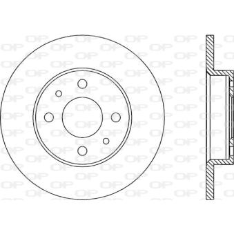 Jeu de 2 disques de frein arrière OPEN PARTS OEM 0000060811879