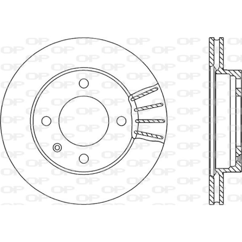 Jeu de 2 disques de frein avant OPEN PARTS BDR1158.20 - Visuel 1