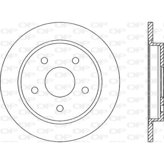 Jeu de 2 disques de frein arrière OPEN PARTS OEM 1630012