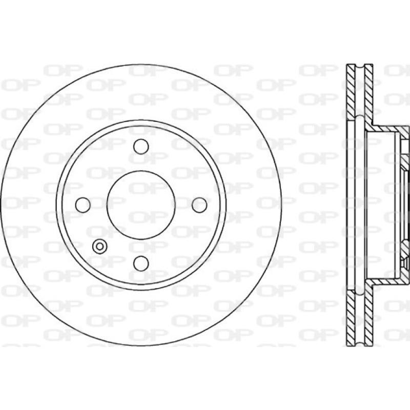 Jeu de 2 disques de frein avant OPEN PARTS BDR1170.20 - Visuel 1