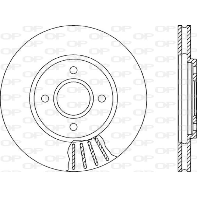 Jeu de 2 disques de frein avant OPEN PARTS BDR1181.20 - Visuel 1