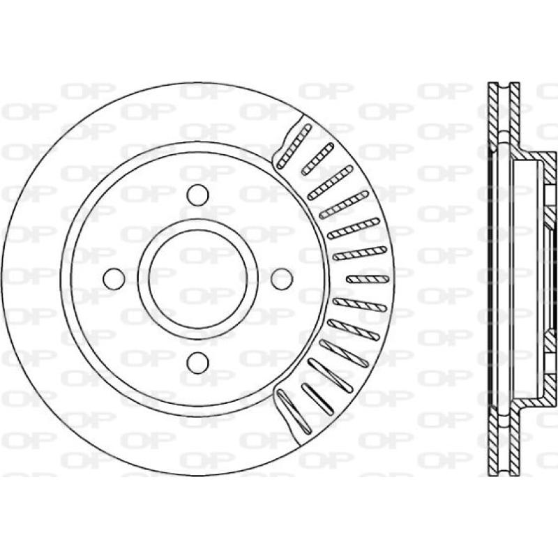 Jeu de 2 disques de frein arrière OPEN PARTS BDR1185.20 - Visuel 1