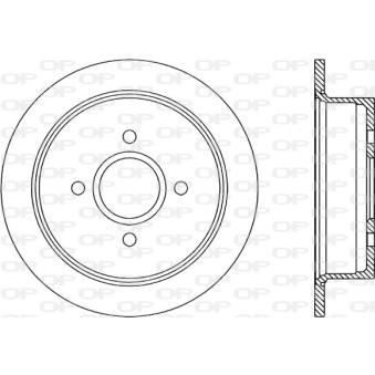 Jeu de 2 disques de frein arrière OPEN PARTS OEM 1102564