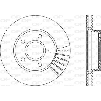 Jeu de 2 disques de frein avant OPEN PARTS OEM 5027462