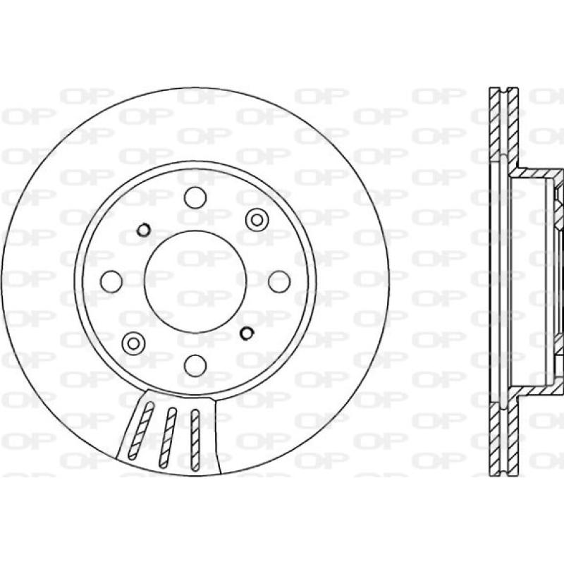 Jeu de 2 disques de frein avant OPEN PARTS BDR1203.20 - Visuel 1