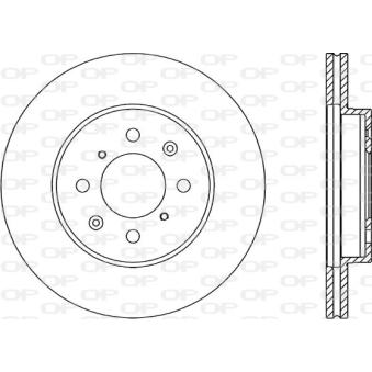 Jeu de 2 disques de frein avant OPEN PARTS OEM 45251S5HT10