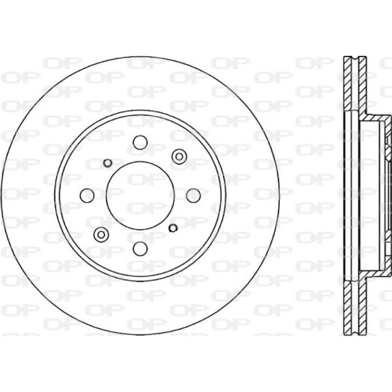Jeu de 2 disques de frein avant OPEN PARTS BDR1215.20 - Visuel 1