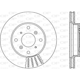 Jeu de 2 disques de frein avant OPEN PARTS OEM 45251S10000