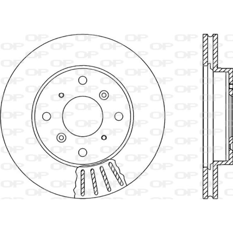 Jeu de 2 disques de frein avant OPEN PARTS BDR1217.20 - Visuel 1