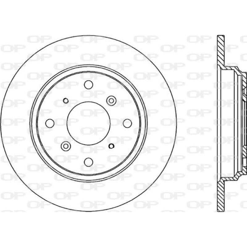 Jeu de 2 disques de frein arrière OPEN PARTS BDR1218.10 - Visuel 1