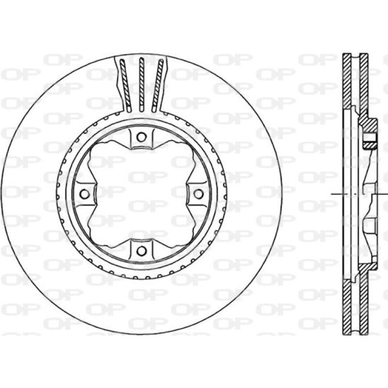 Jeu de 2 disques de frein avant OPEN PARTS BDR1220.20 - Visuel 1