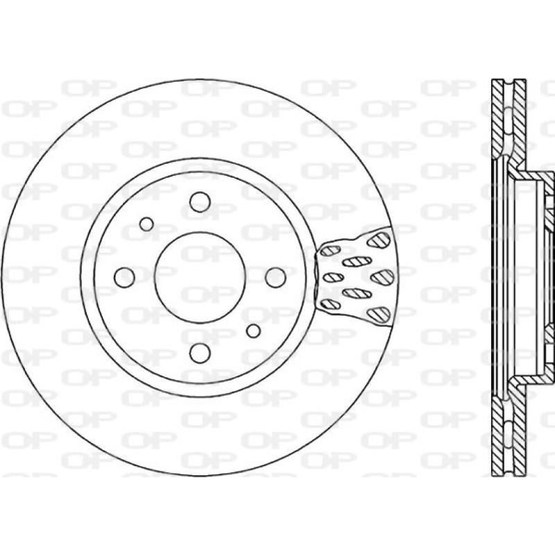 Jeu de 2 disques de frein avant OPEN PARTS BDR1235.20 - Visuel 1
