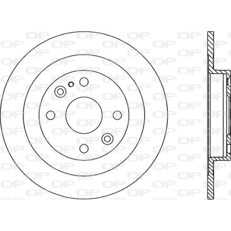 Jeu de 2 disques de frein arrière OPEN PARTS BDR1281.10 - Visuel 1