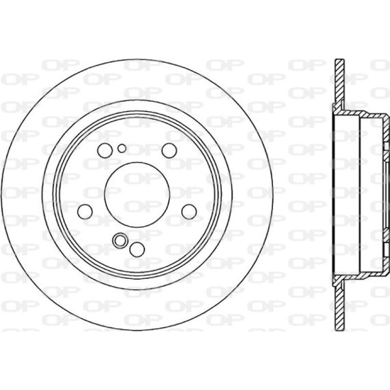 Jeu de 2 disques de frein arrière OPEN PARTS BDR1307.10 - Visuel 1