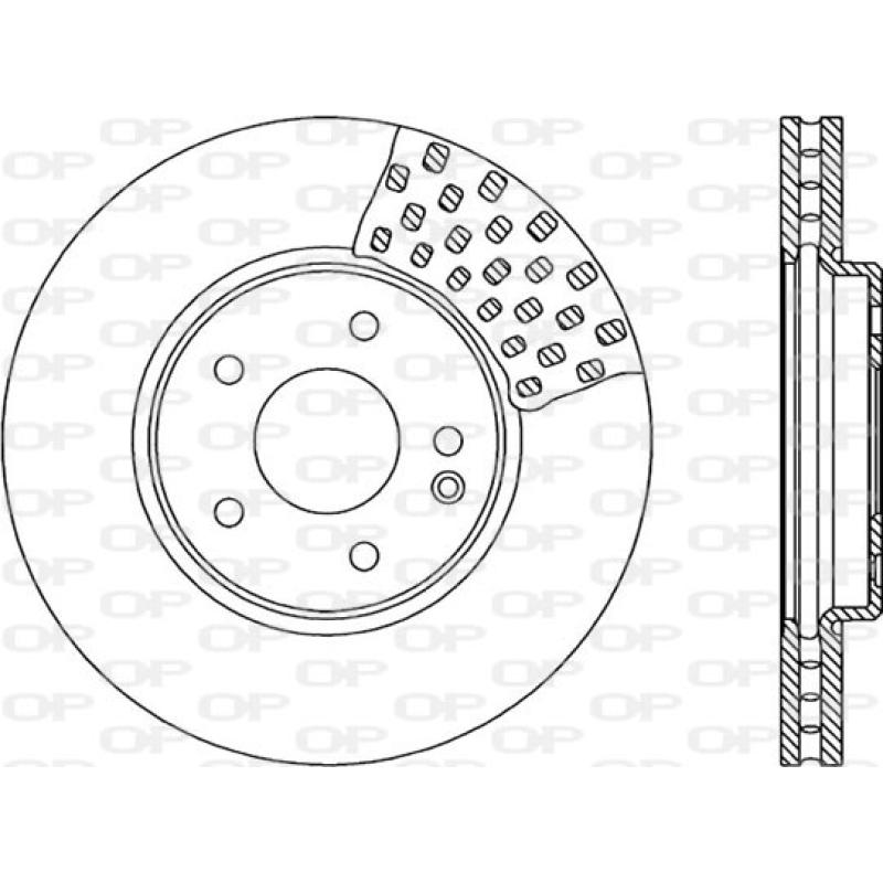 Jeu de 2 disques de frein avant OPEN PARTS BDR1315.20 - Visuel 1
