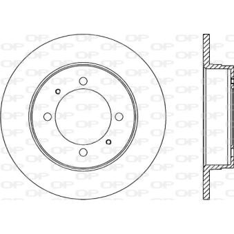 Jeu de 2 disques de frein arrière OPEN PARTS BDR1335.10