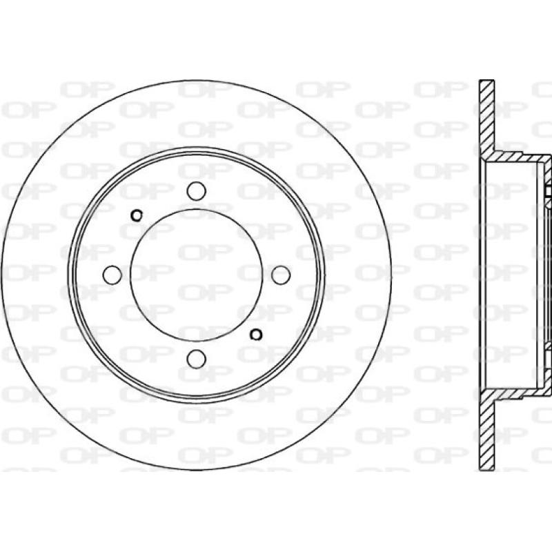 Jeu de 2 disques de frein arrière OPEN PARTS BDR1335.10 - Visuel 1