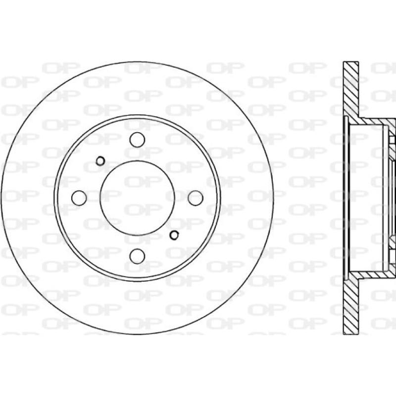 Jeu de 2 disques de frein avant OPEN PARTS BDR1349.10 - Visuel 1