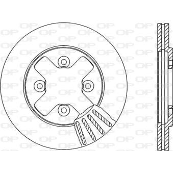 Jeu de 2 disques de frein avant OPEN PARTS [BDR1371.20]