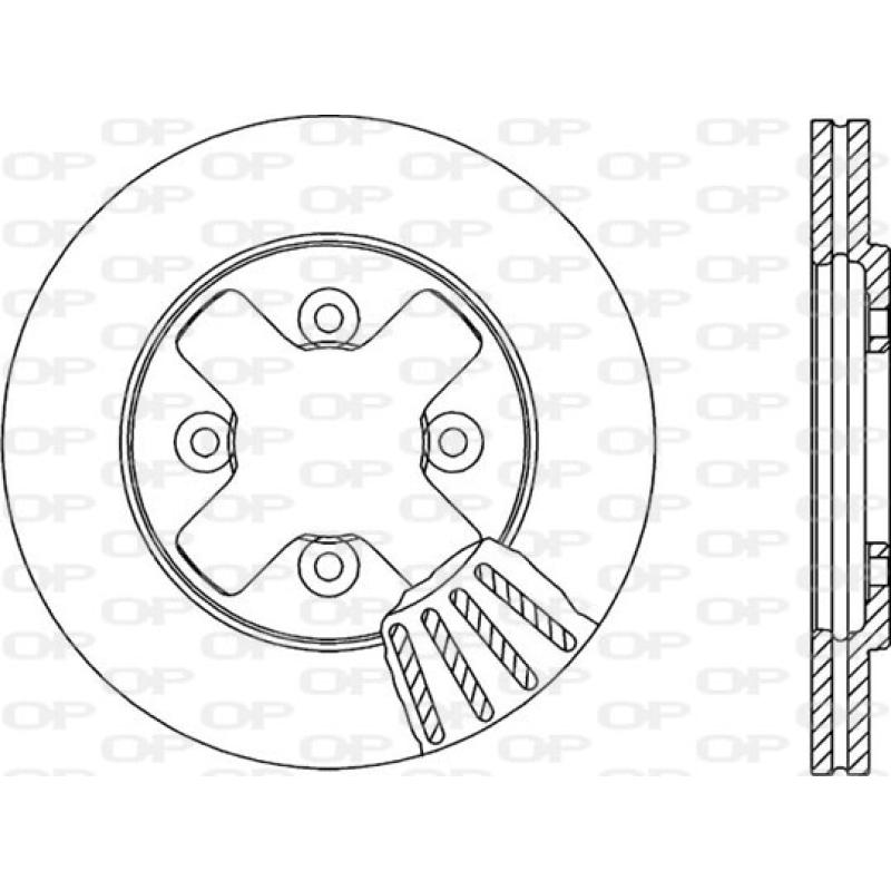 Jeu de 2 disques de frein avant OPEN PARTS BDR1371.20 - Visuel 1